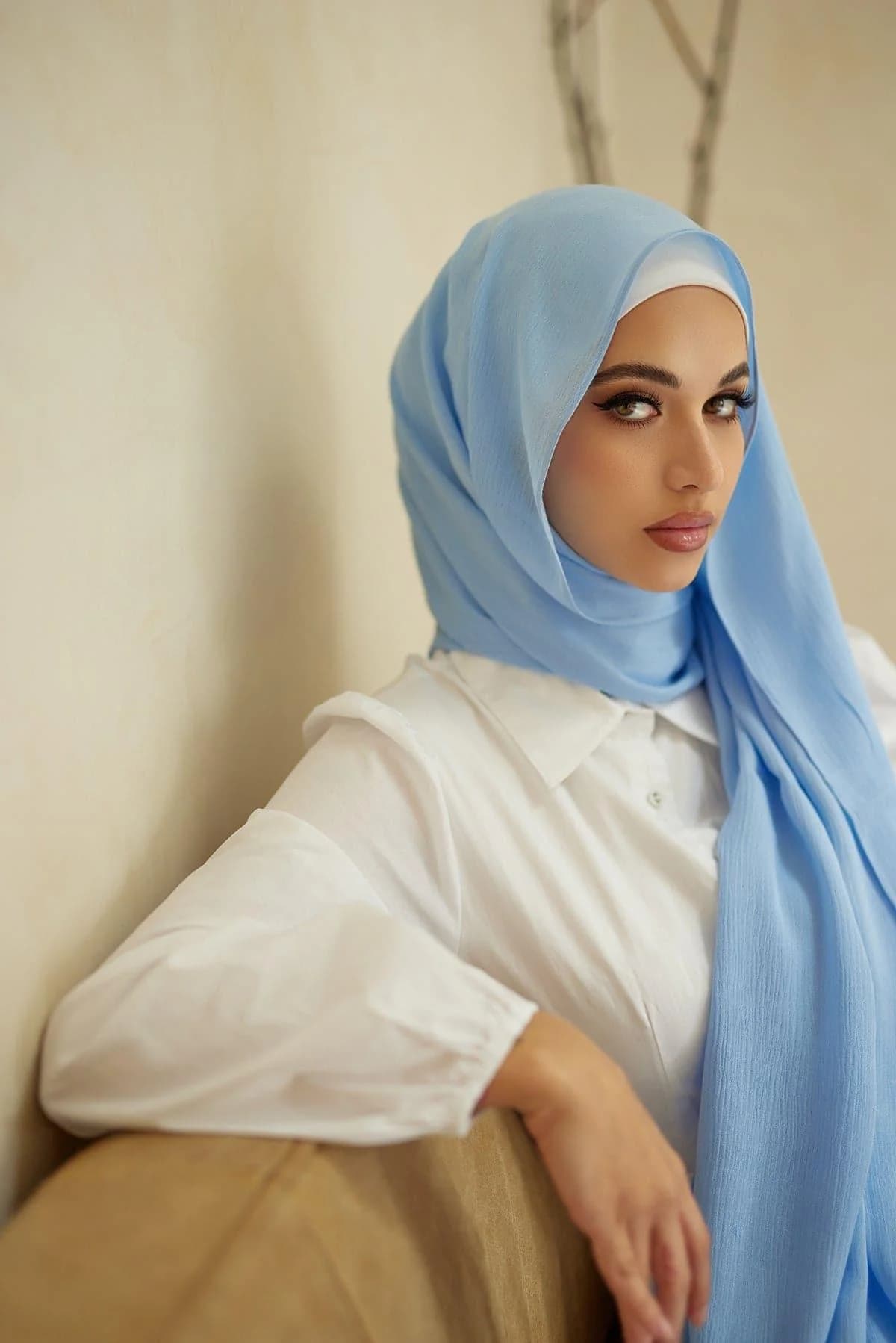 Hijab collection styled on a model