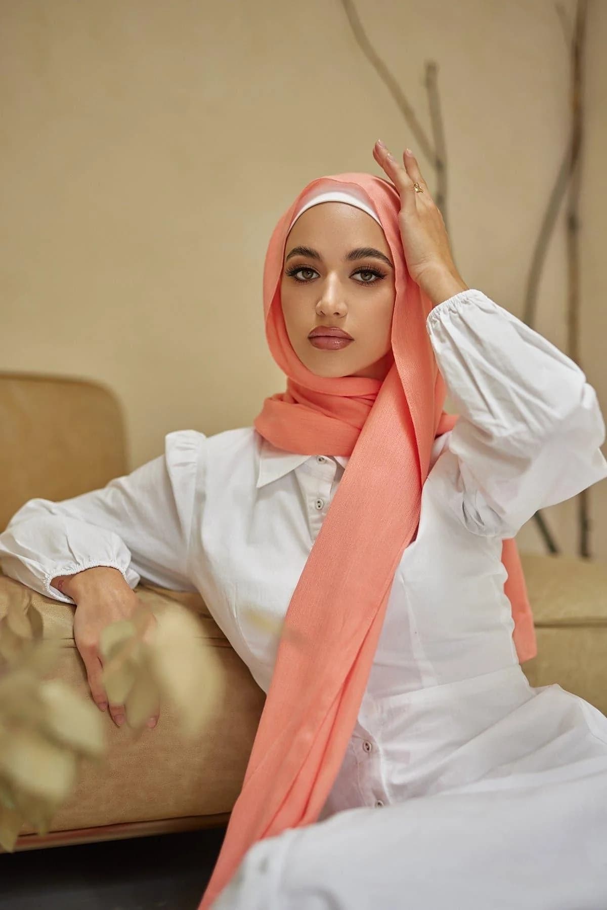 Hijab collection styled on a model